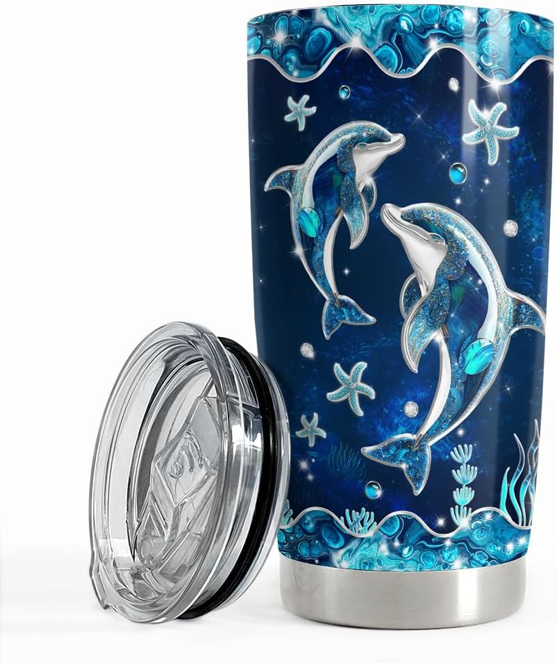 Dolphin Gifts for Women, Dolphin Tumbler 20oz
